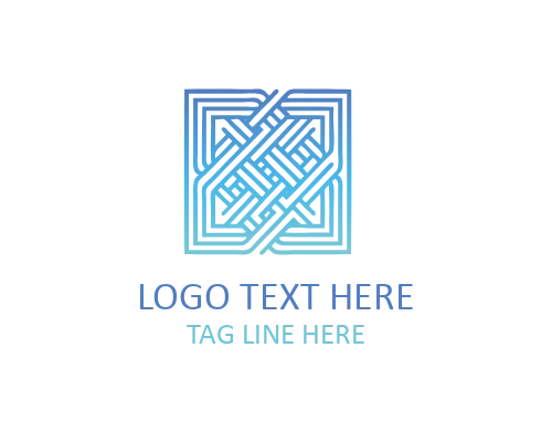 Herringbone Textile Logo for Fashion and Interior Design Brands