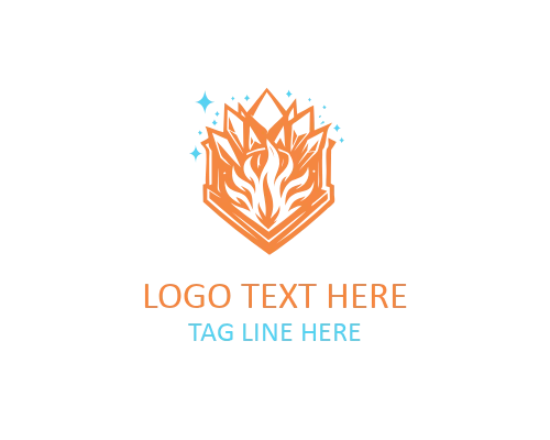 Hexagon Fire and Ice Logo for Tech Branding and Futuristic Identity