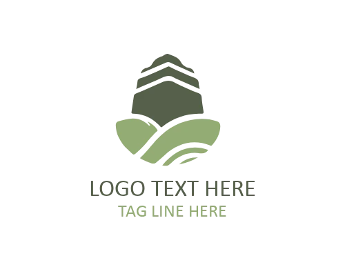  Hexagon Flat Stone Logo for Architecture and Design Brands
