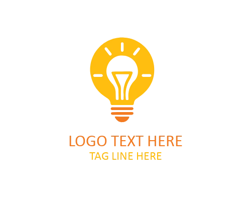 Hexagon Idea Bulb Logo