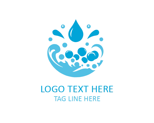 Hexagon Water Splash Badge
