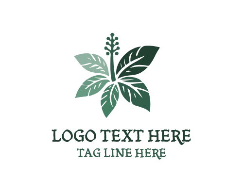 Hibiscus Badge Logo for Tropical Branding