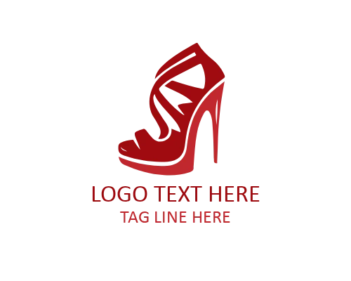 High Heel Silhouette Logo for Luxury Footwear and Fashion Brands