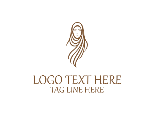 Hijab Fashion Outline Logo