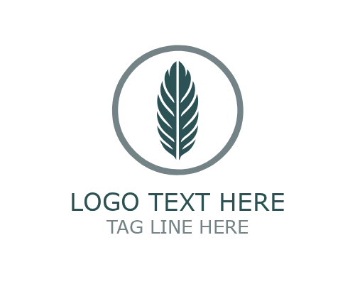 hin Line Minimalist Feather Logo for Elegant Modern Branding
