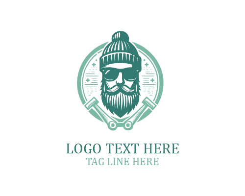 Hipster Trades Badge Logo