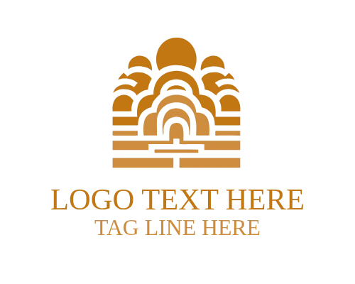 Historic Emblem Traditional Architecture Logo for Heritage Branding