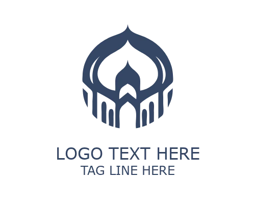 Historic Mosque Traditional Architecture Logo for Cultural Branding