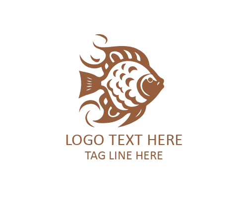 Holiday Vibe Tropical Fish Flat Logo