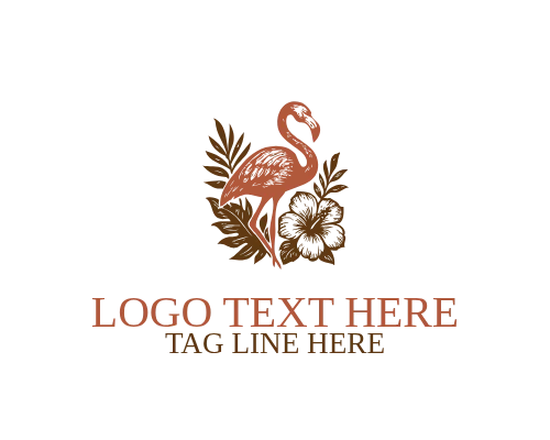 Holiday Vintage Flamingo Logo