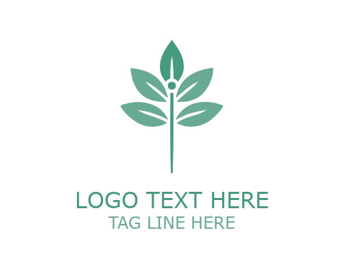 Holistic Needle Acupuncture Logo for Wellness, Therapy, and Alternative Medicine