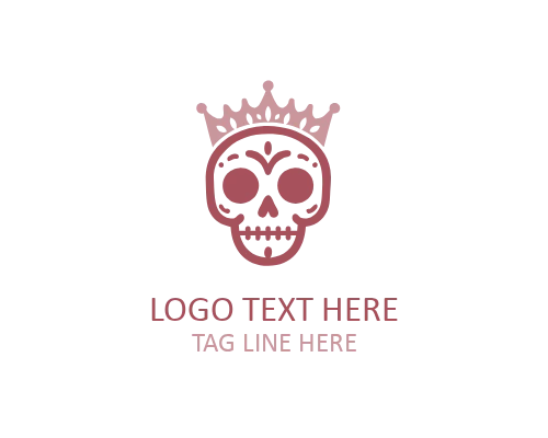 Holy crown Sugar Skull Logo