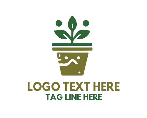 Home Decor Plant Pot Logo