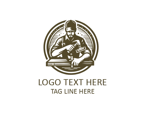 Home Renovation Carpenter Logo