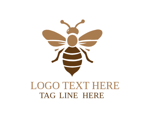 Honey Bee Badge Logo for Natural Products and Packaging