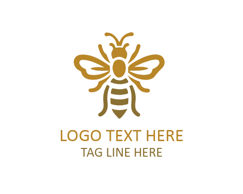 Honey Bee Logo for Natural Brands and Organic Products