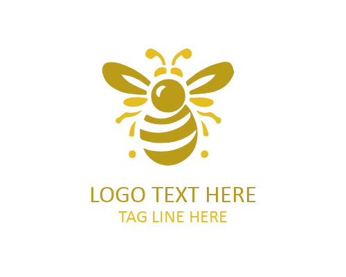 Honeycomb Bee Logo Creative Emblem