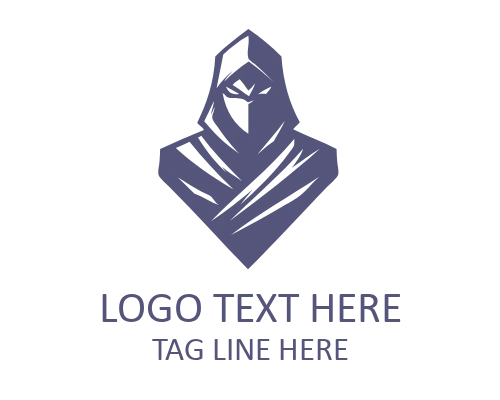 Hooded Ninja Mascot Logo for Gaming Branding