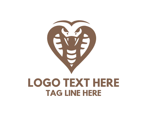 Hooded Viper Snake Fierce Wildlife Logo