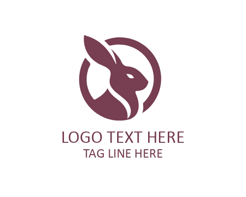  Hopping Rabbit Flat Logo for Pet, Wildlife, and Eco Brands