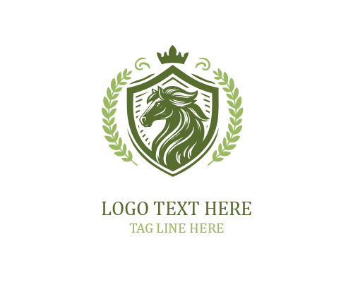 Horse Crown Monogram Logo