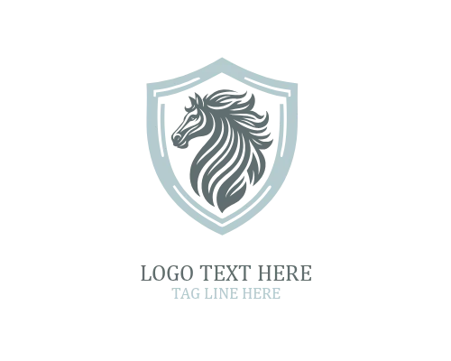 Horse Crown Shield Logo