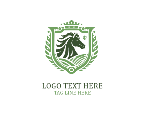 Horse Head Shield Logo