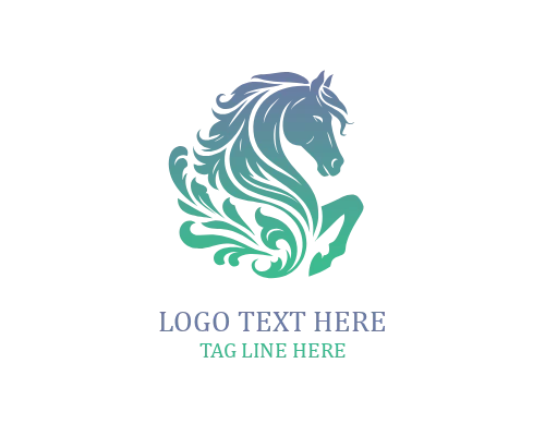 Horse Line Art Logo