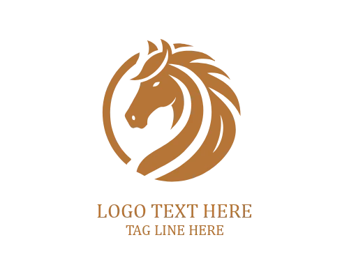 Horse Rider Outline Logo
