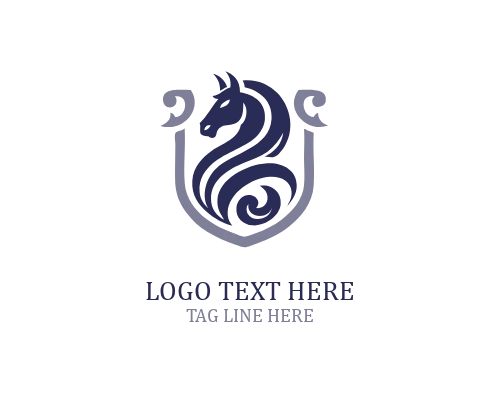 Horse Shield Crest Logo
