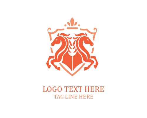 Horse Shield Crest Logo