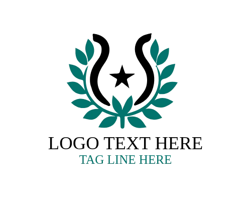 Horse Shoe Floral Logo