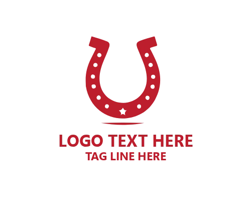 Horse Shoe Mascot Logo