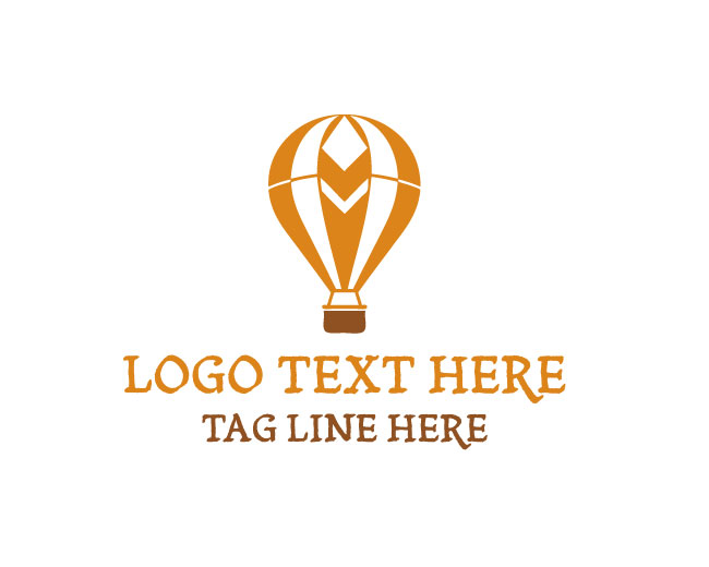 Hot Air Balloon Cloud Design Logo logo template preview