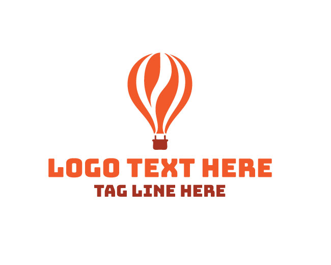 Hot Air Balloon Modern Design Logo logo template preview