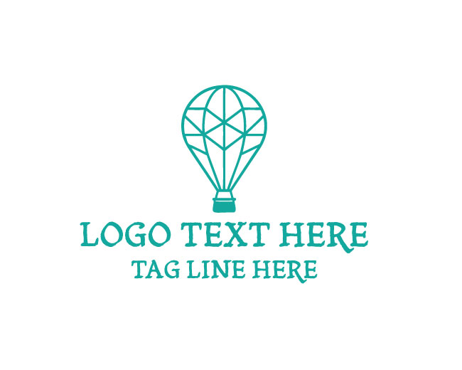 Hot Air Balloon Skyline Logo logo template preview
