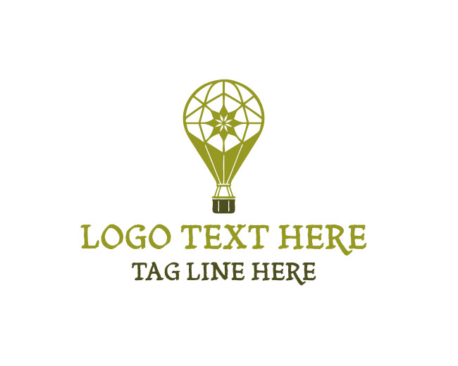 Hot Air Balloon Sunset Logo logo template preview