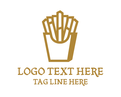  Hot Fast Food Fries Logo
