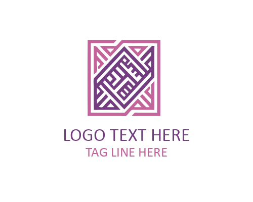 Houndstooth Textile Logo for Fashion and Interior Design