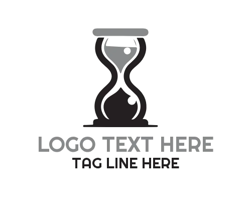Hourglass with Ancient Runes Logo