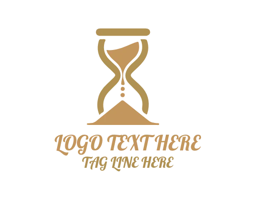  Hourglass with Crystal Frame and Glowing Sand Logo