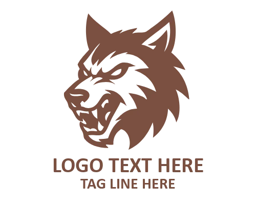 Howling Wolf Mascot Logo