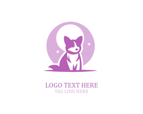Hugging Cute Puppy Logo