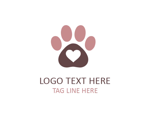 Human and Paw Love Logo for Trust-Based Animal Care Brands