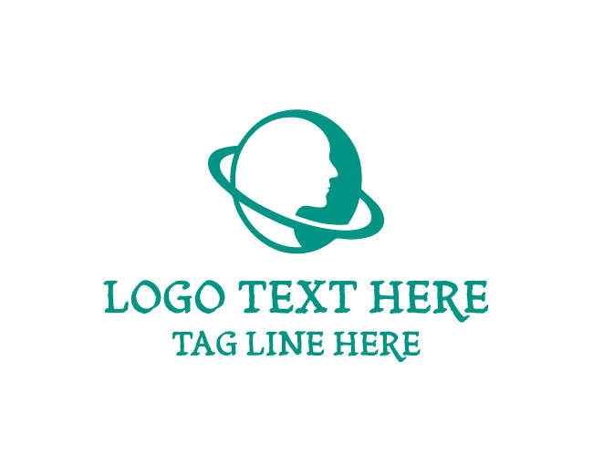 Human Mind Planet Thought Design Logo