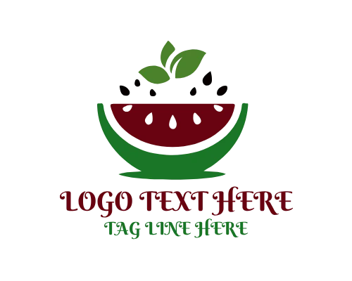 Ice Cold Watermelon Slice Refreshing Summer Logo