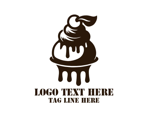 ice cream logo for dessert brands.