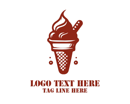  ice cream logo for dessert cafés and sweet lounges.