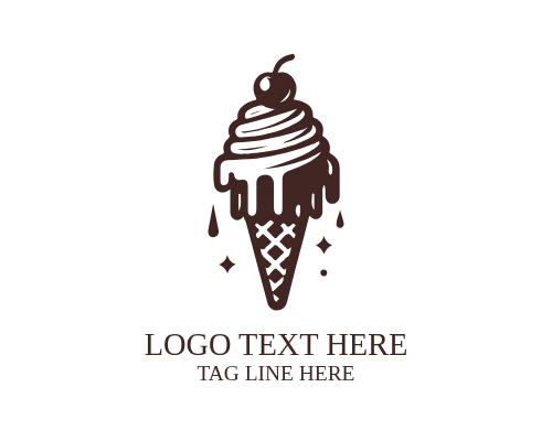 ice cream shop logo