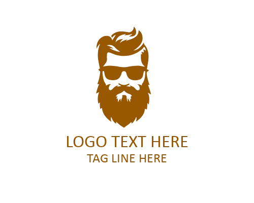 Iconic Beard Guy Branding Logo